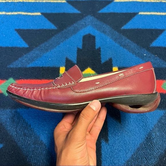 ASGI Penny Loafers in Red Leather (9.5) - Picture 2 of 6